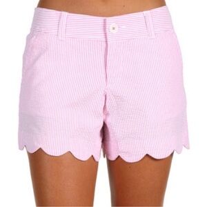Lilly Pulitzer pink seersucker shorts